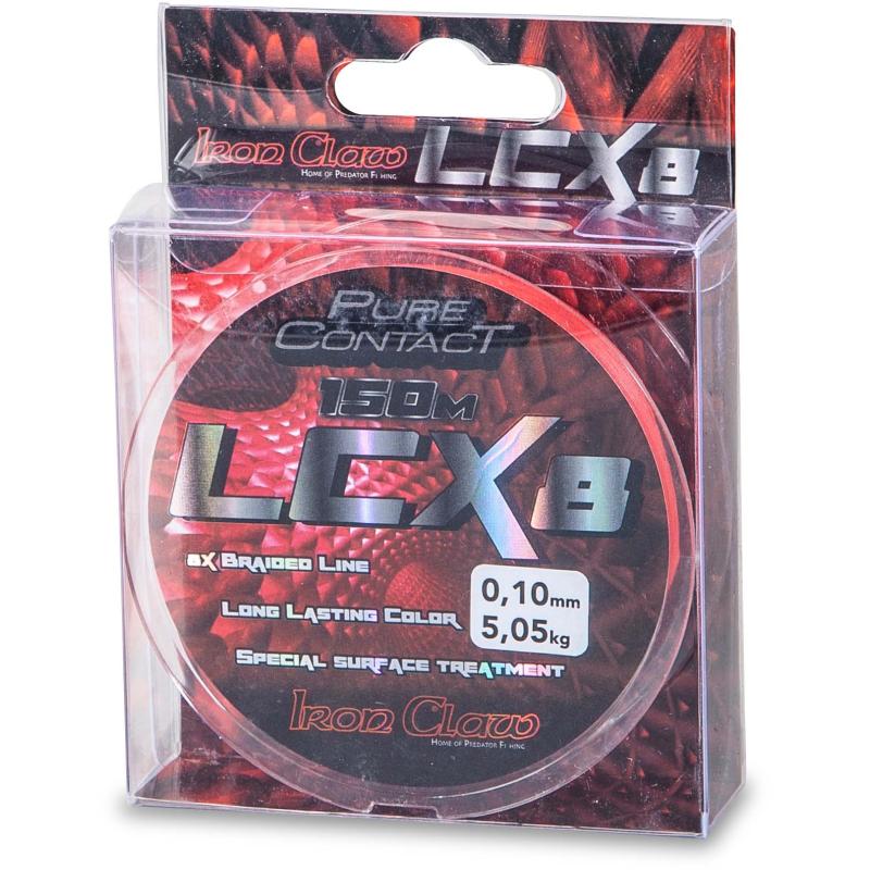 Iron Claw Pure Contact LCX8 Red 150m 0,15mm