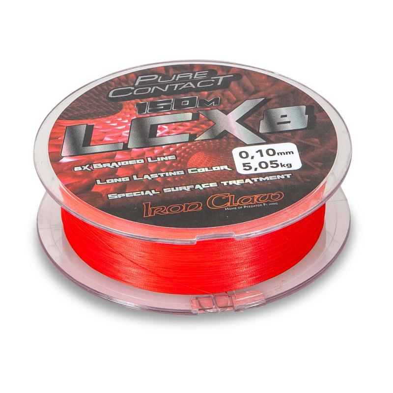 Iron Claw Pure Contact LCX8 Red 150m 0,24mm