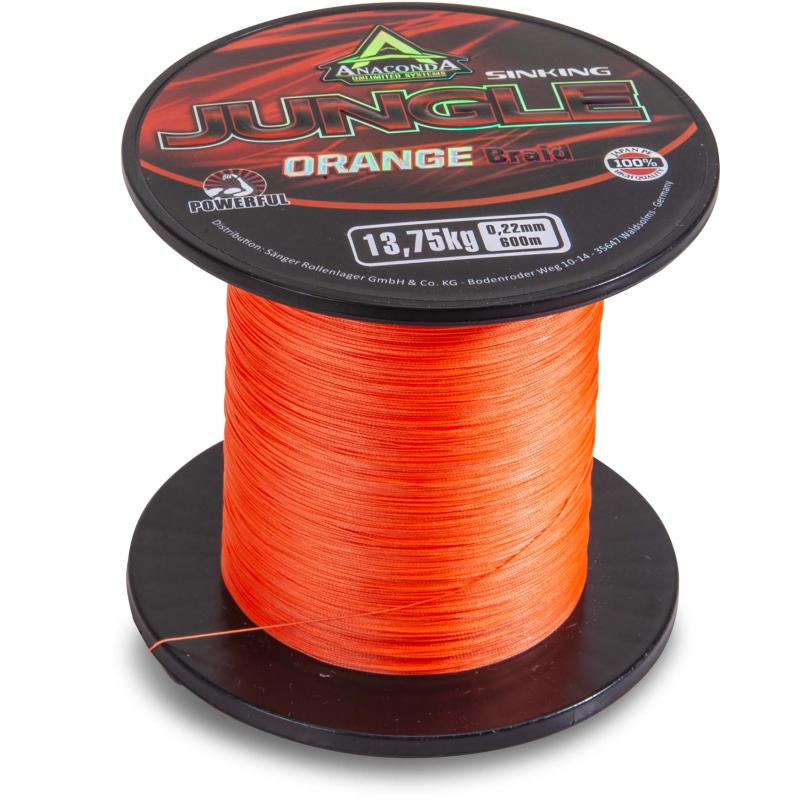 Anaconda Jungle Orange Sinking Braid 600M 0,25mm