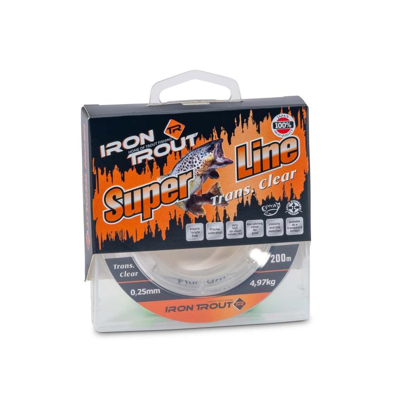 IRON TROUT Super Line Trans. Clear 200m 0,18mm/2,88KG