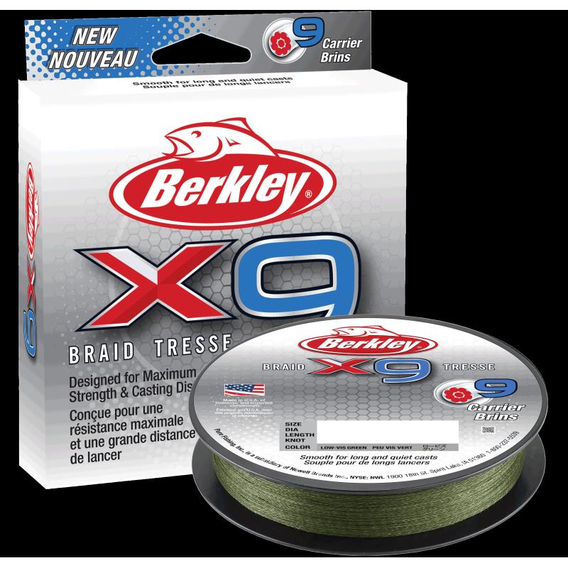 Berkley X9 Braid Low Vis Green 4lb 6.4kg 150m 0.06mm