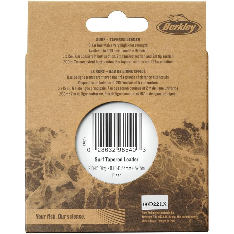 Berkley Nautil Mono Tapared 5X15m 0.20-0.57mm Clr