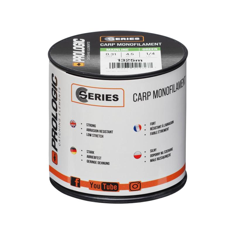 Prologic C-Series; 1/4 Spool, 6.8Kg, 0.37mm, 925M , Green