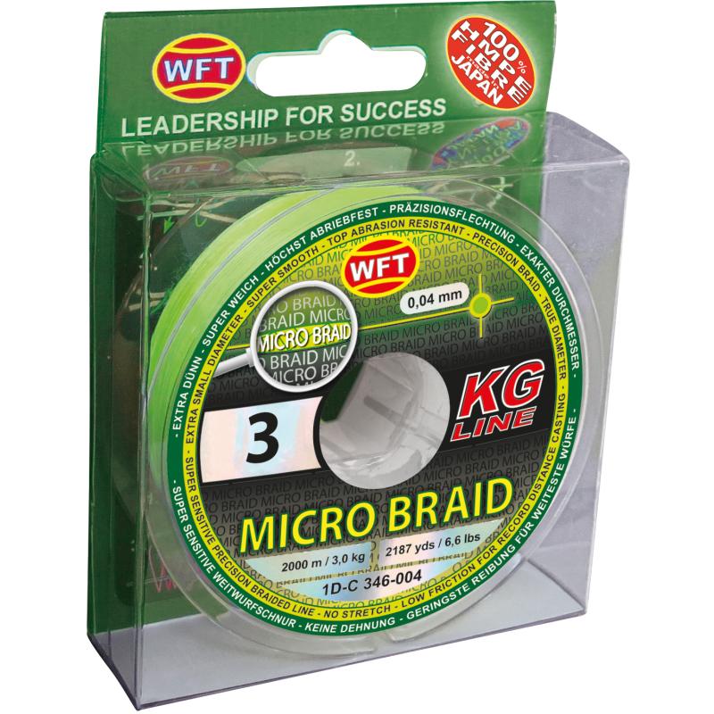 WFT Micro Braid KG chartreuse 150m 3Kg 0,04