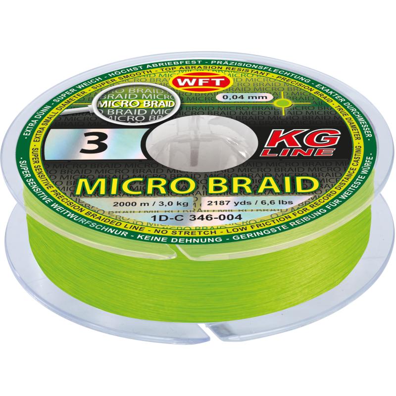 WFT Micro Braid KG chartreuse 150m 3Kg 0,04