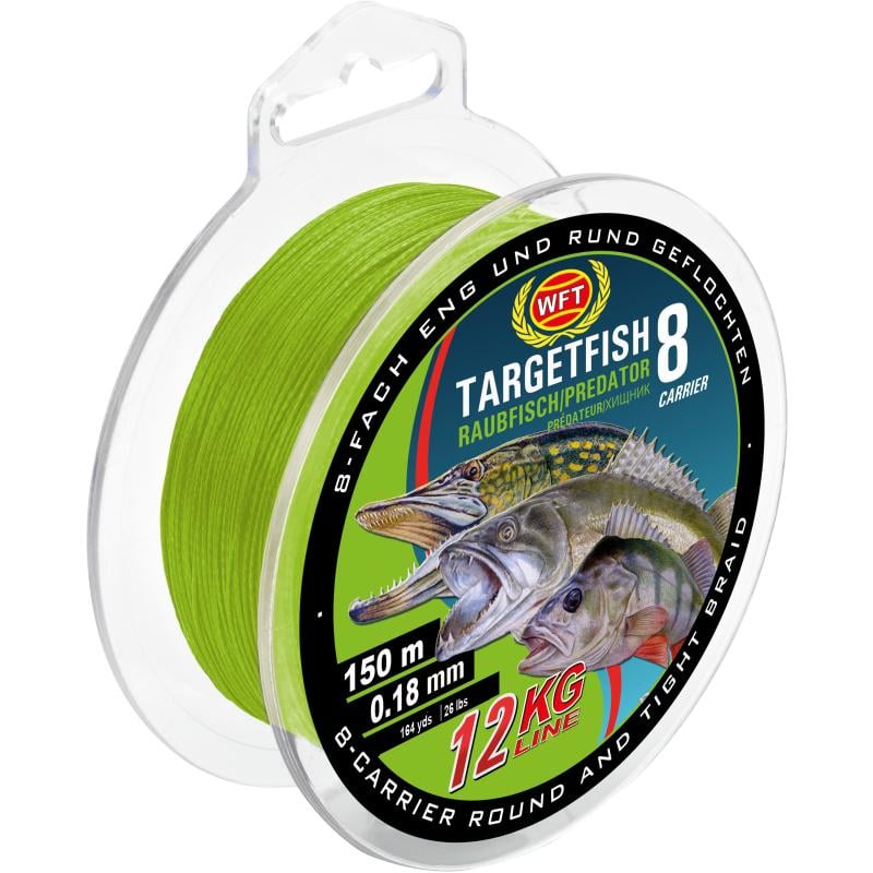 WFT TF8 Raubfisch chartreuse 150m 20Kg 0,22