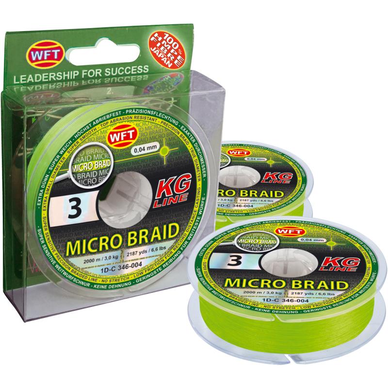 WFT Micro Braid KG chartreuse 2000m 3Kg 0,04