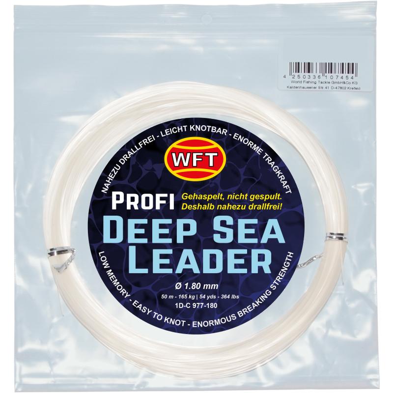 WFT KG Mono Deep Sea Leader clear 72KG 50m 1,00mm
