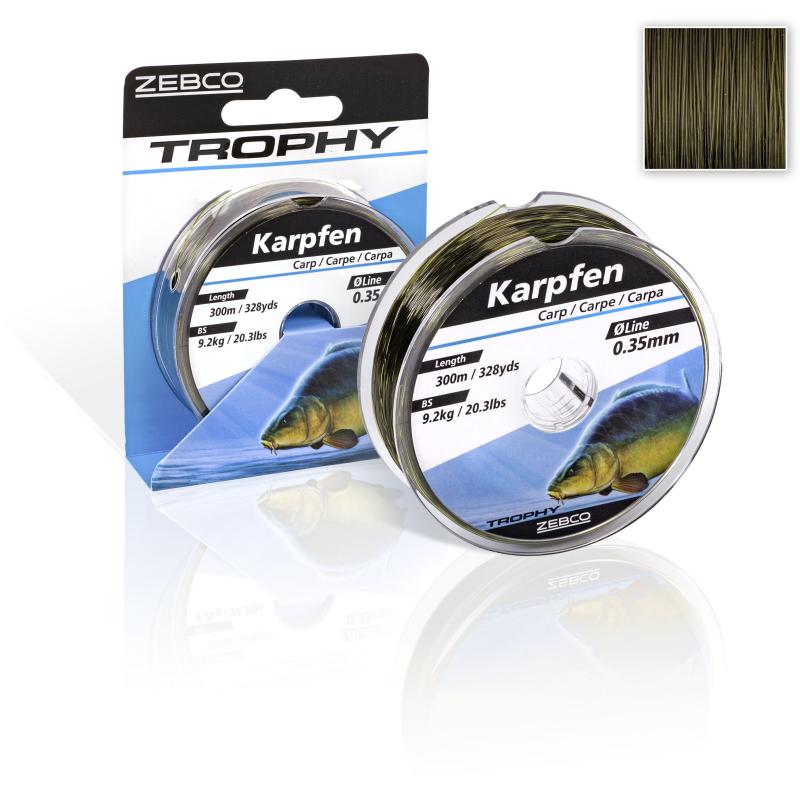 Zebco &Oslash; 0,25mm Trophy Karpfen L: 300m 328yds 5,0kg camou-dunkel