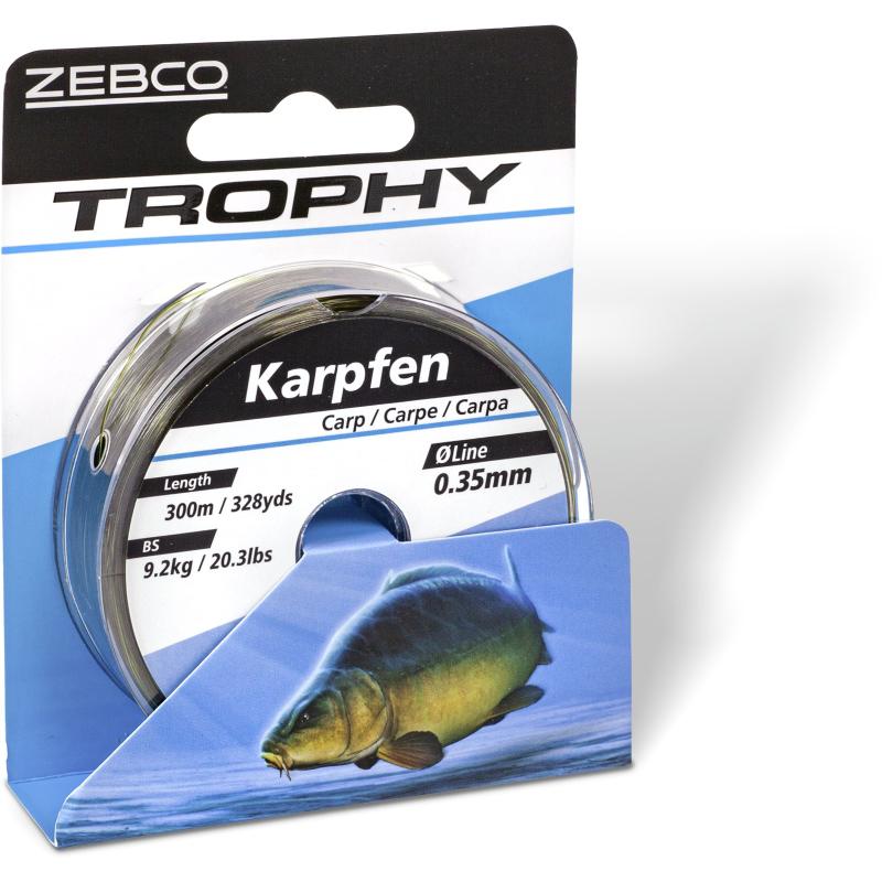 Zebco &Oslash; 0,25mm Trophy Karpfen L: 300m 328yds 5,0kg camou-dunkel