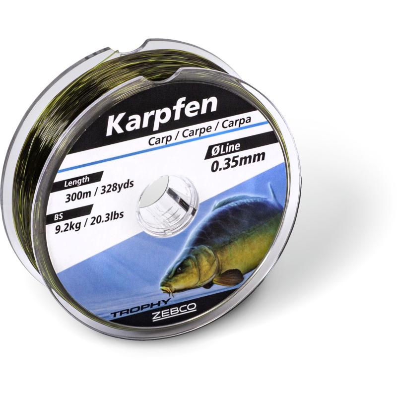 Zebco &Oslash; 0,35mm Trophy Karpfen L: 300m 328yds 9,2kg camou-dunkel