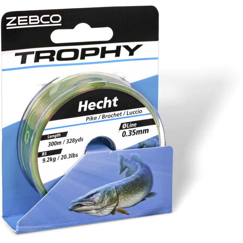 Zebco &Oslash; 0,35mm Trophy Hecht L: 300m 328yds 9,2kg / 20,3lbs gr&uuml;n