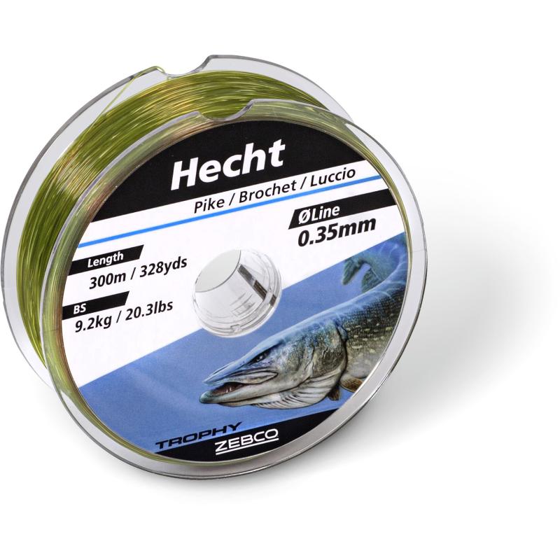 Zebco &Oslash; 0,40mm Trophy Hecht L: 250m 273yds 12,7kg / 28,0lbs gr&uuml;n