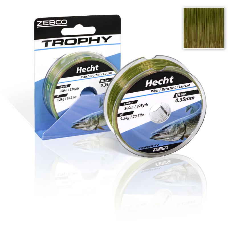 Zebco &Oslash; 0,45mm Trophy Hecht L: 200m 219yds 14,9kg / 32,9lbs gr&uuml;n