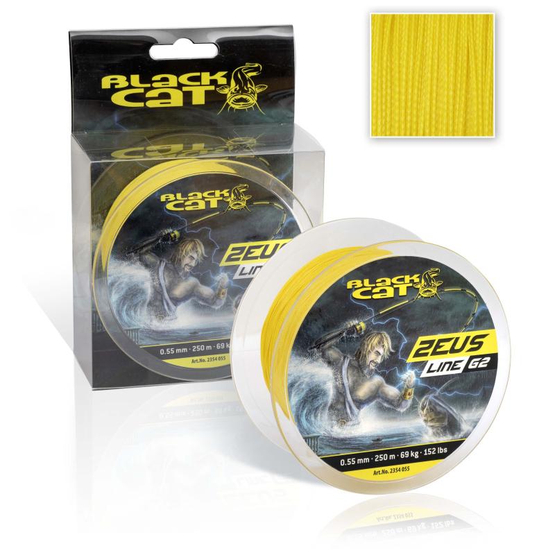 Black Cat Zeus Line G2 &Oslash; 0,38mm L: 250m 37kg / 81lbs gelb