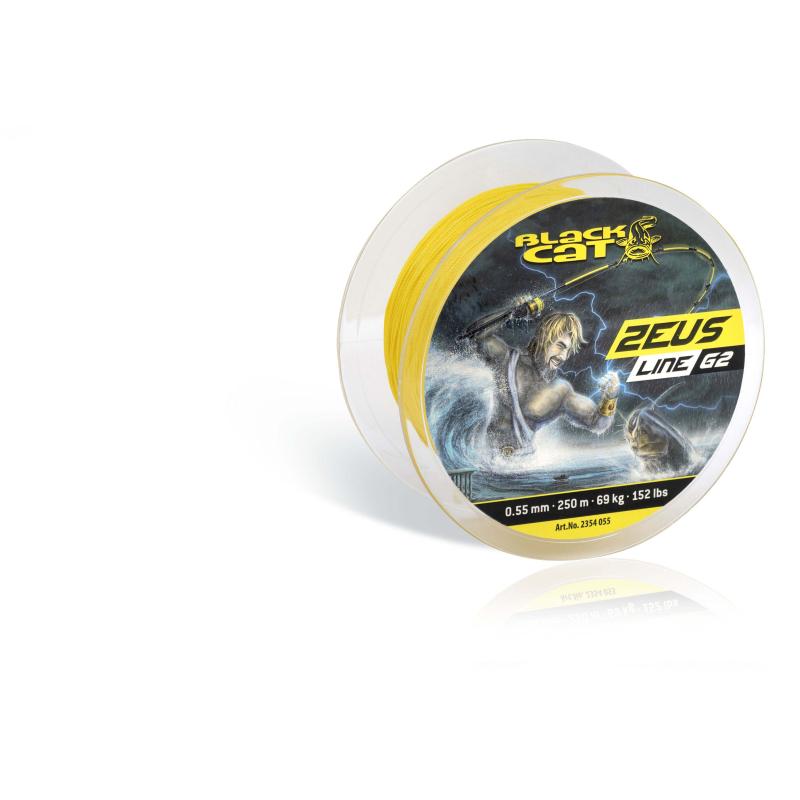 Black Cat Zeus Line G2 &Oslash; 0,38mm L: 400m 37kg / 81lbs gelb