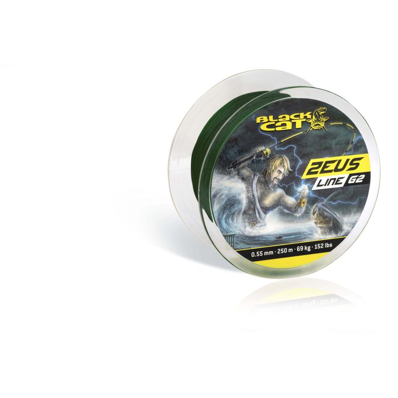 Black Cat 0,45mm Zeus Line G2 L:250m 46kg/101lbs gr&uuml;n