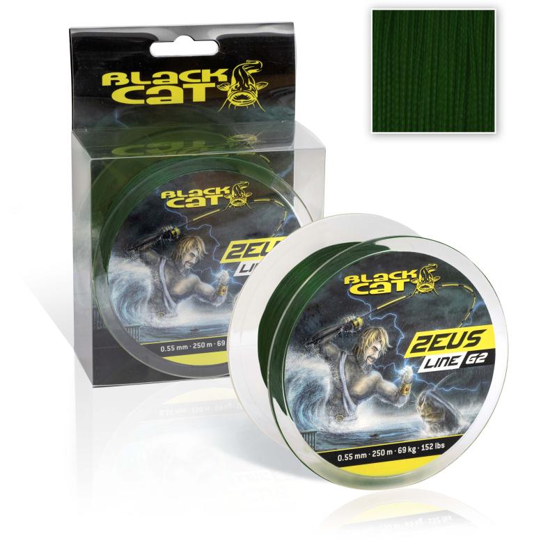 Black Cat 0,55mm Zeus Line G2 L:400m 69kg/152lbs gr&uuml;n