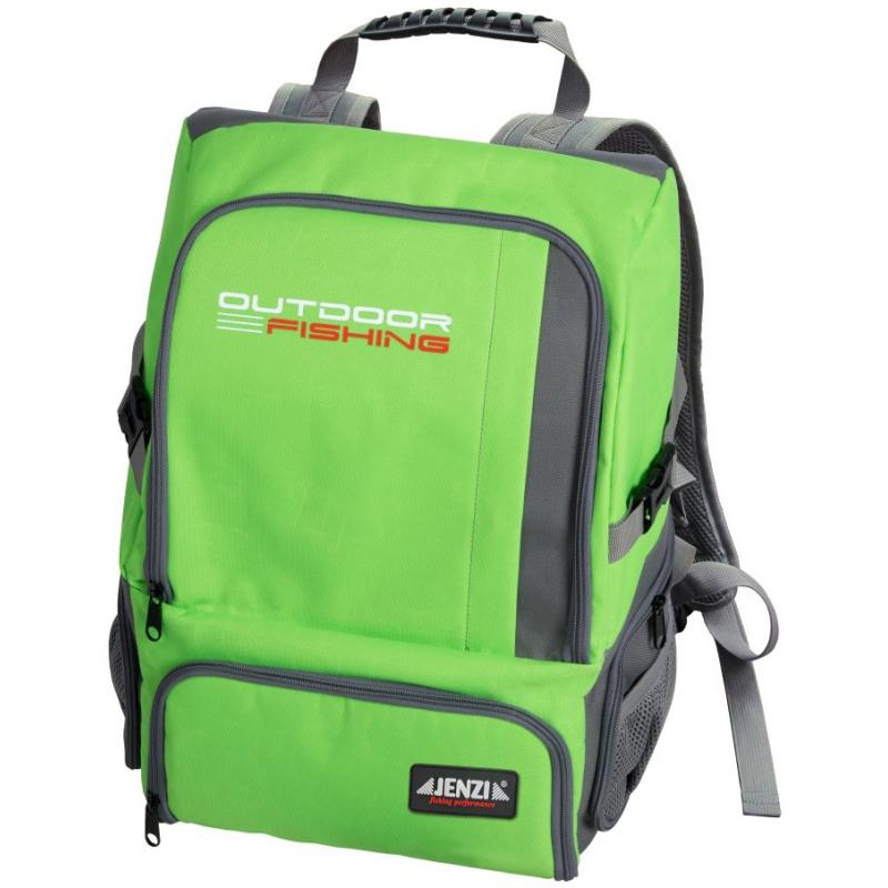 JENZI Angler-Rucksack Deluxe gr&uuml;n