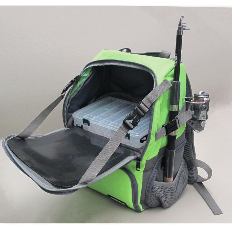 JENZI Angler-Rucksack Deluxe gr&uuml;n