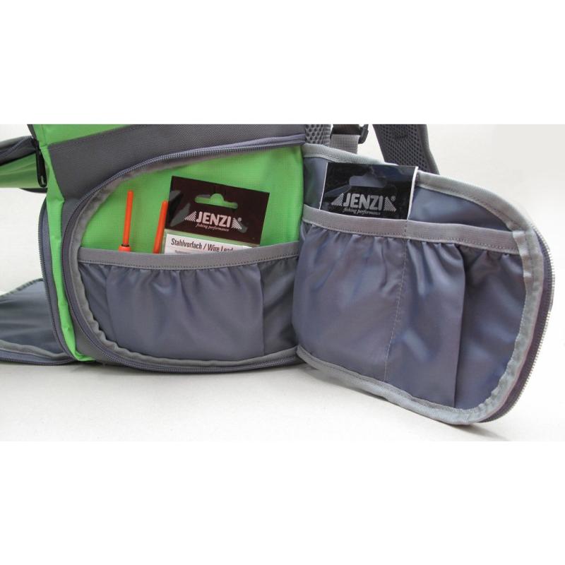 JENZI Angler-Rucksack Deluxe gr&uuml;n