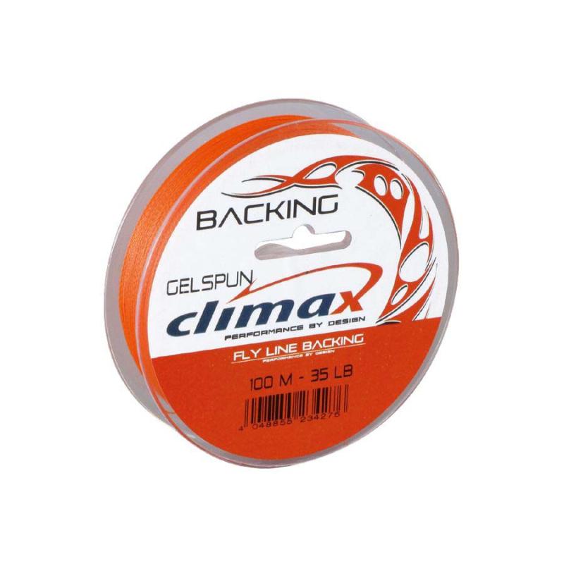 Climax 2000m 35lb Gelspun Backing Coral orange