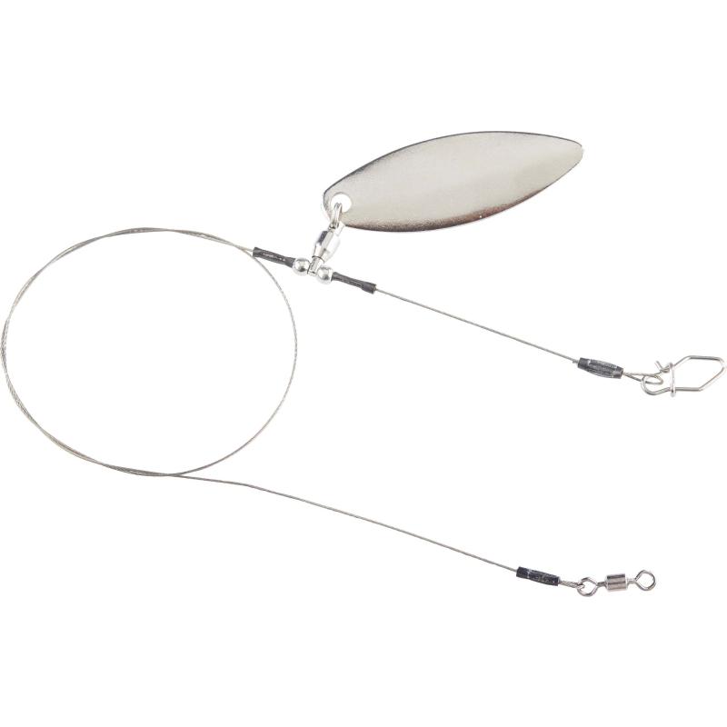 Balzer 7x7 Niroflex Hechtvorfach mit kugelgelagertem Spinnerblatt, 13kg, silber