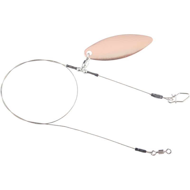 Balzer 7x7 Niroflex Hechtvorfach mit kugelgelagertem Spinnerblatt, 13kg, Kupfer