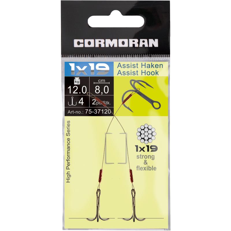Cormoran 1x19 Assist Haken braun Gr.4 8cm 12kg SB2