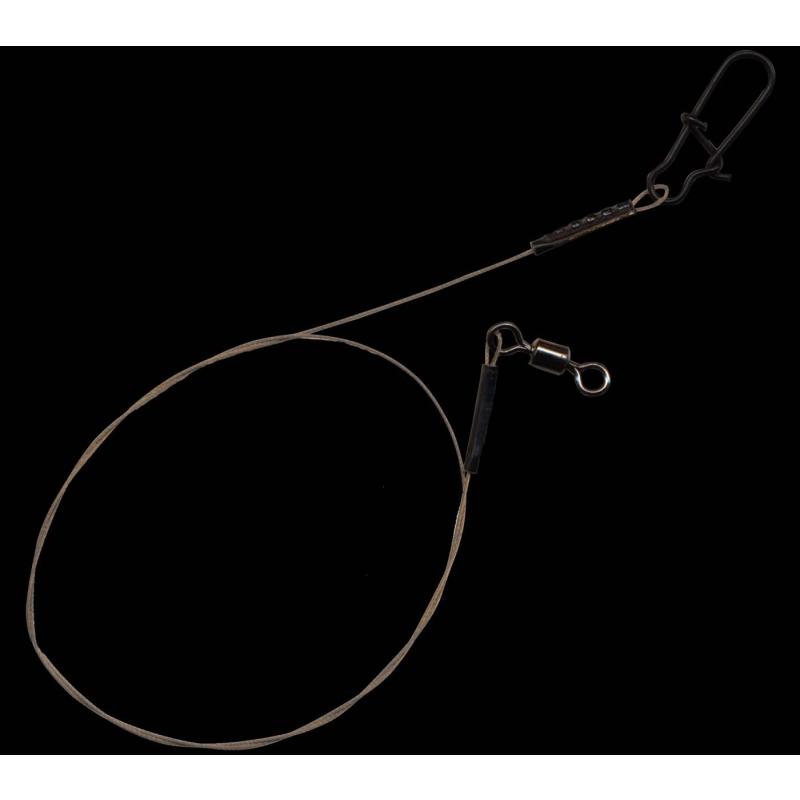Seika Pro Stahlvorfach ohne Haken /Einh&auml;nger-No Knot Verbinder Inh.2 Stk 50cm 11kg