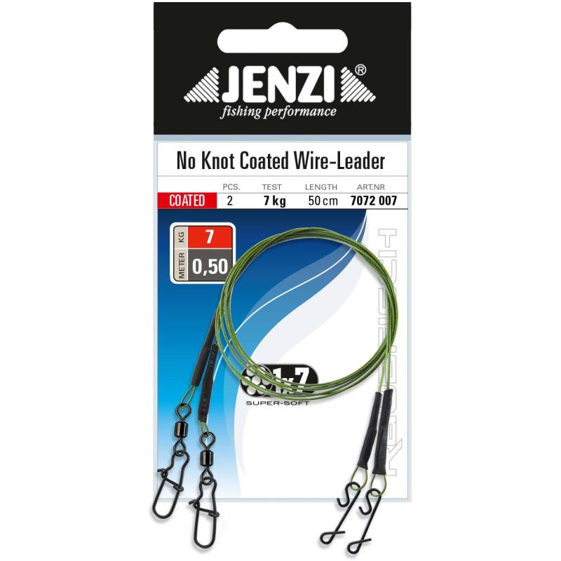 Produktbild Jenzi 1x7 No-Knot Stahlvorfach 7kg, 50cm