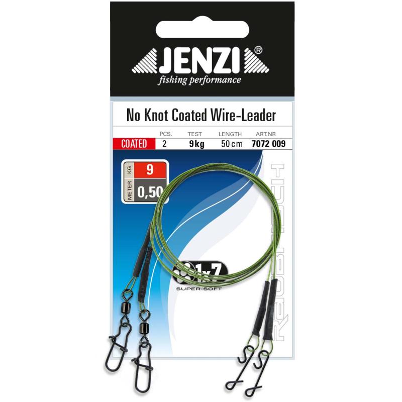 Produktbild Jenzi 1x7 No-Knot Stahlvorfach 9kg, 50cm