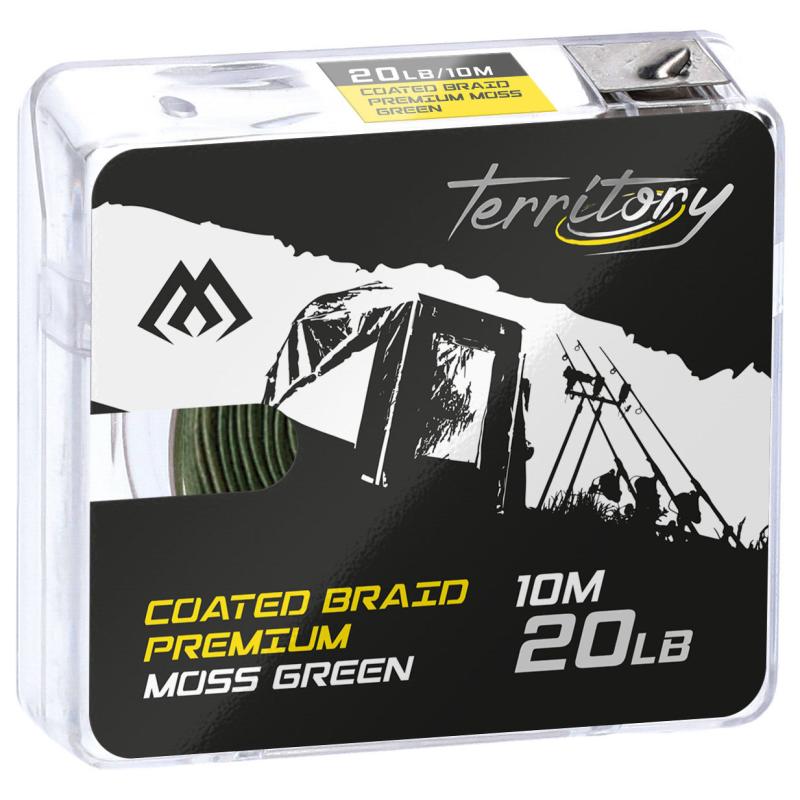 Mikado Geflochtene Vorfachcoated Braid Premium Moosgr&uuml;n 20Lbs/10M