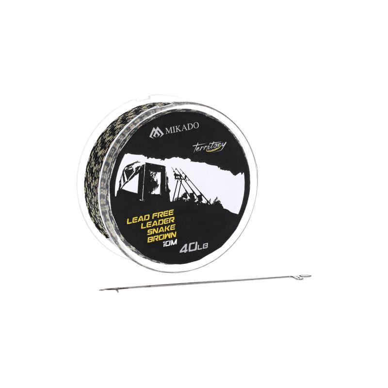Mikado Leader Lead Free Leader 40Lbs/10M Camo Dunkel