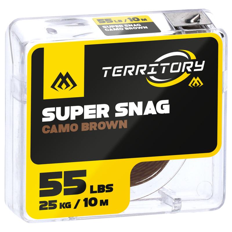 Mikado Braid Hooklink Super Snag 55Lbs/10M Camo Brown