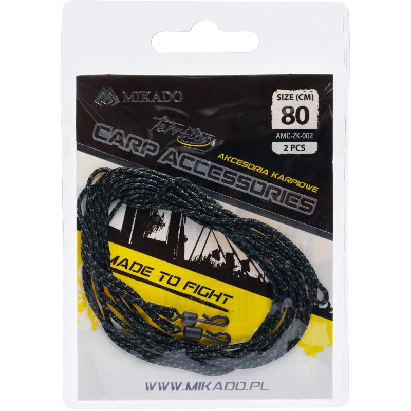 Leader Karpfen Set Leadcore 80Cm Mit Schnellwechsel-Wirbel 2 Stck.