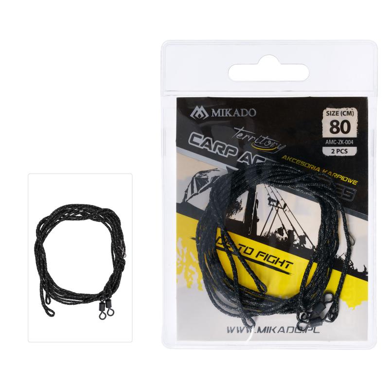 Mikado Leader Karpfen Set Leadcore 80Cm Mit Wirbel 2 Stck.