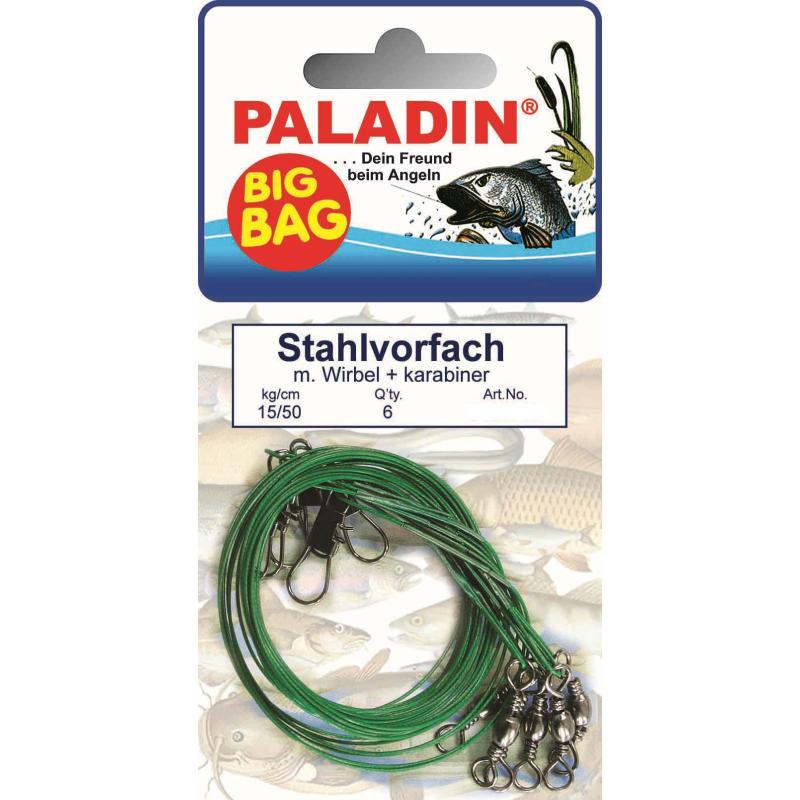 Produktbild Paladin Big Bag Stahlvorfach mit Einzelhaken 50cm 6kg Gr 5 SB3