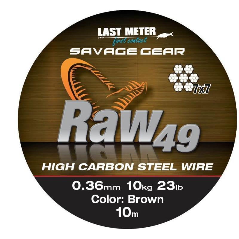 Produktbild Savage Gear Raw49 0.54mm 23kg 50lb Uncoated Brown 10m