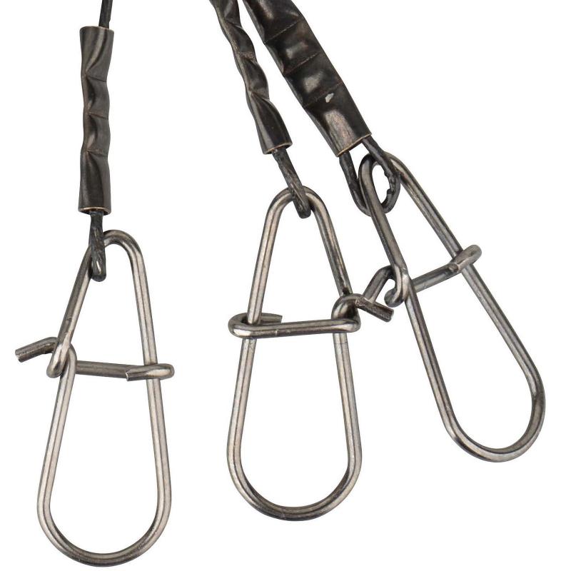 Savage Gear Black7 Trace 40cm 0.60mm 25kg Swivel/Needle Snap 3pcs