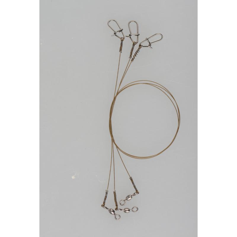 Produktbild Savage Gear Raw49 Uncoated Trace 20cm 0.27mm 7kg Swivel/Needle Snap 3