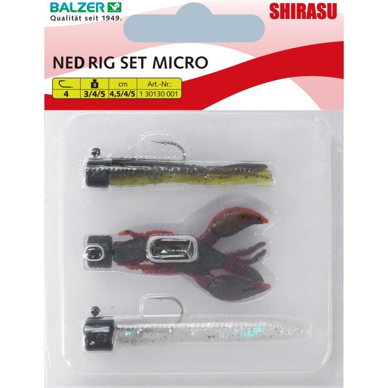 Balzer Micro Ned Rig Set, 4,5cm, 3g, 4g, 5g