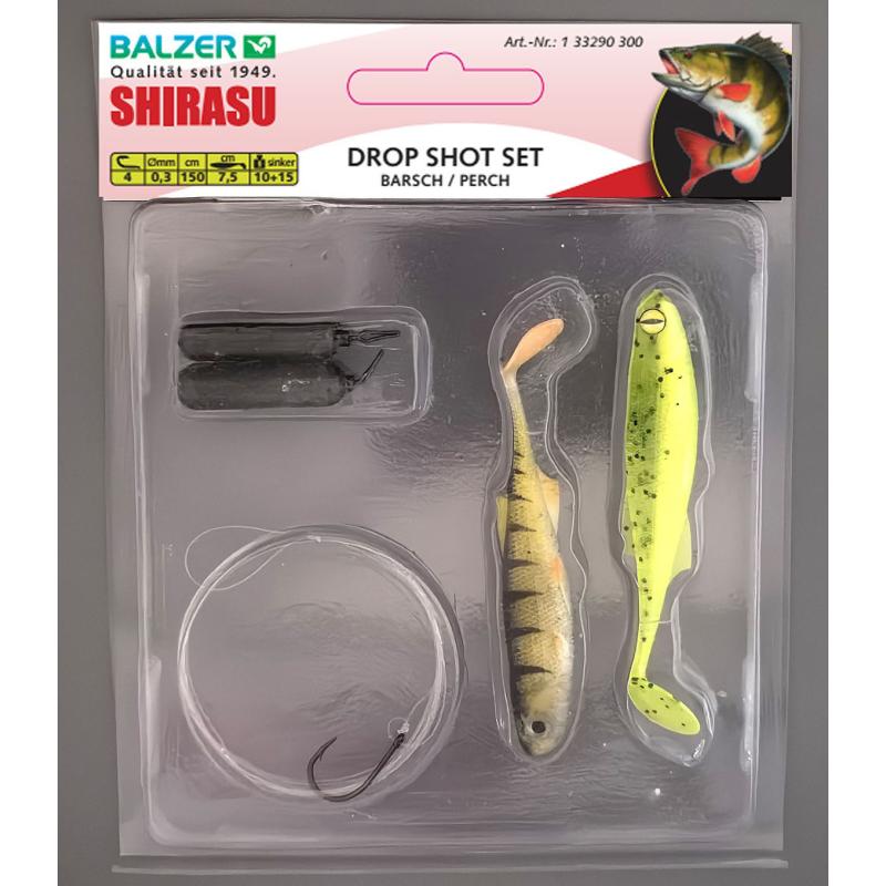 Produktbild Balzer Drop Shot Perch, Gr. 4, 150cm Schnur 0,30mm, 7,5cm, 10+15g.