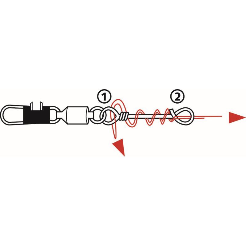 Balzer No Knot Wirbel mit Snap 18kg