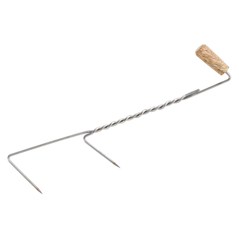 Produktbild Balzer Edelstahl R&auml;ucherhaken Holzgriff 18cm