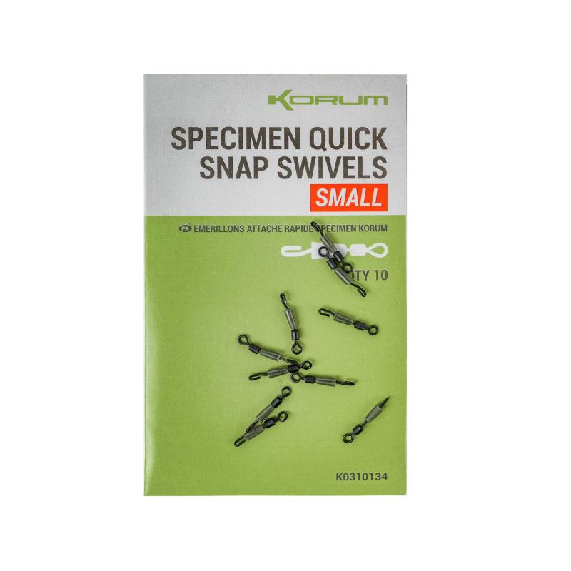 Korum Specimen Quick Snap Swivels - Small