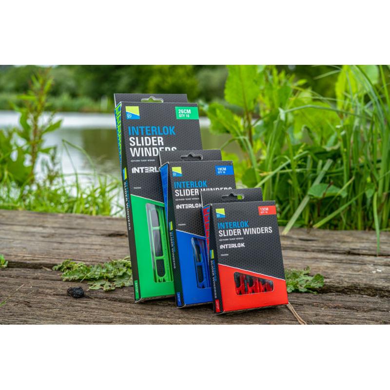 Preston Interlok Slider Winders - 13Cm Red