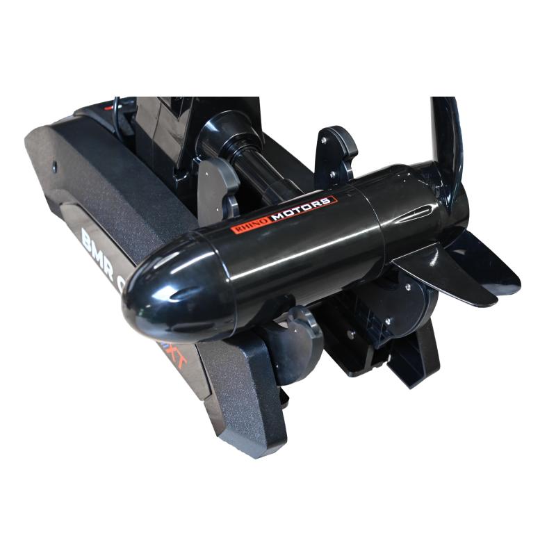 RhinoMotors BLX 65 BMR GPS NxT Longshaft 12V electric outboard motor 190cm white 24cm 54cm