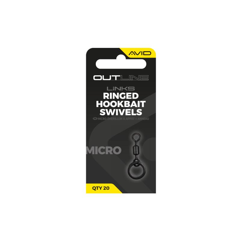 Avid Outline Mirco Ringed Hookbait Swivel - Size 19