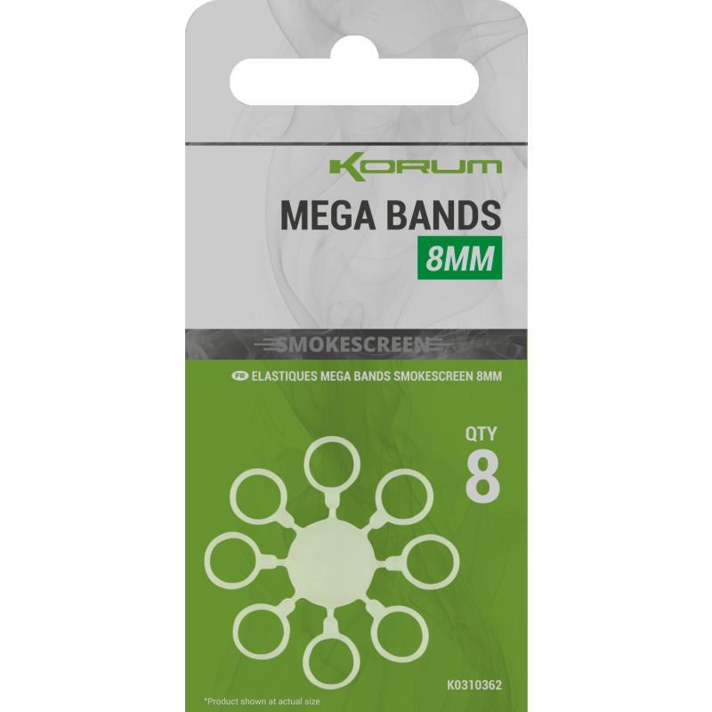 Korum Smokescreen Mega Bands 8mm
